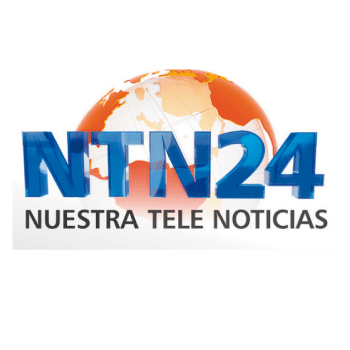 Logo del medio NTN24 referente a nota publicitaria realizada para Emergenciasjuridicas.com